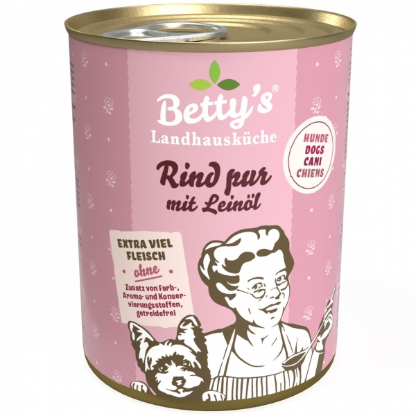 Betty`s Landhausküche Rind pur mit Leinöl 400g